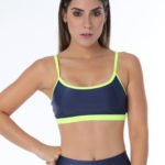 Top Color Block - Marinho com Amarelo