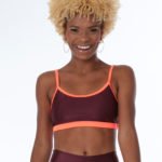 Top Color Block - Barolo com Laranja