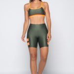 Bermuda Color Block - Croco com Laranja