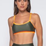 Top Color Block - Croco com Laranja