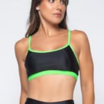 Top Color Block - Preto com Verde