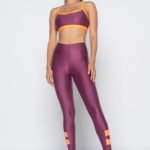 Legging Color Block - Viena com Laranja