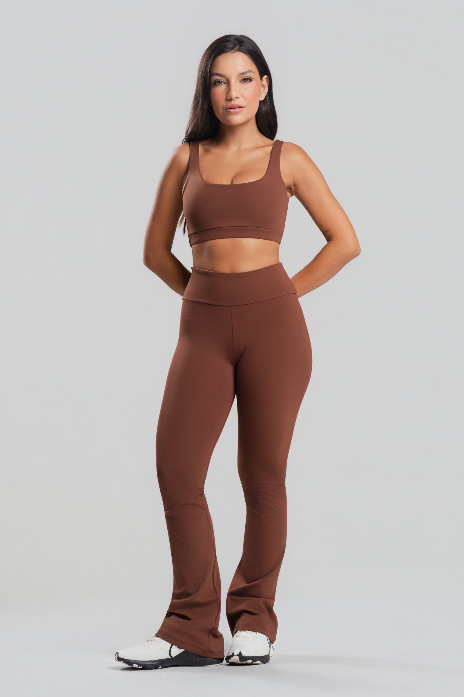 Stamina-1423 Calça Flare Aura - Cappuccino - Imagem 1